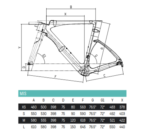 Scheda Geometrie Telaio