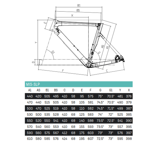 Scheda Geometrie Telaio