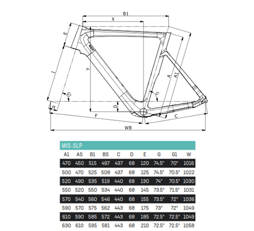 Scheda Geometrie Telaio