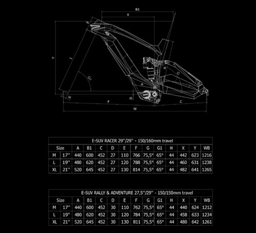 Scheda Geometrie Telaio