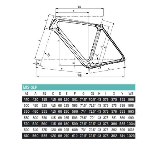 Scheda Geometrie Telaio