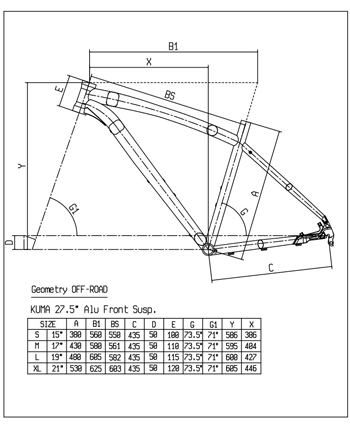 Scheda Geometrie Telaio