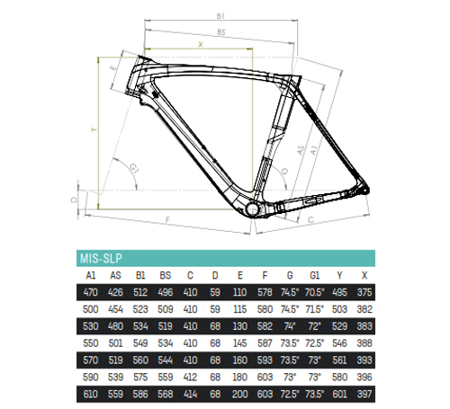 Scheda Geometrie Telaio