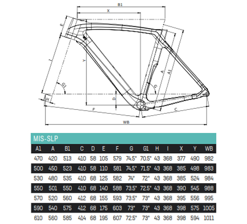 Scheda Geometrie Telaio