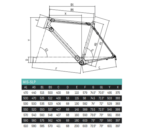 Scheda Geometrie Telaio