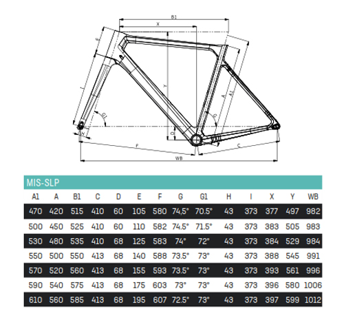 Scheda Geometrie Telaio