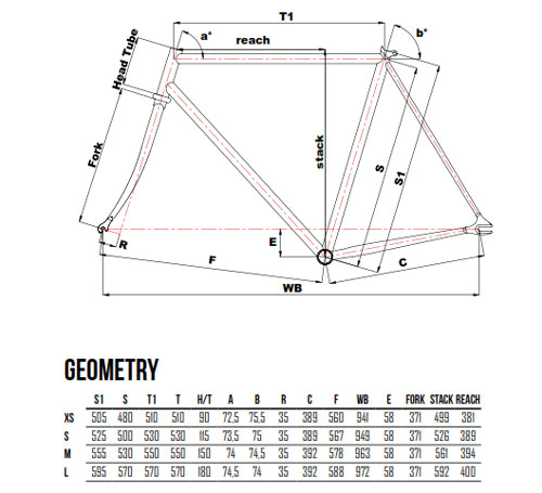 Scheda Geometrie Telaio