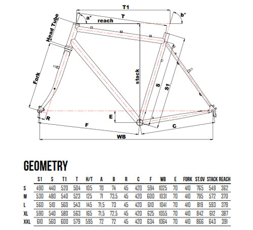 Scheda Geometrie Telaio