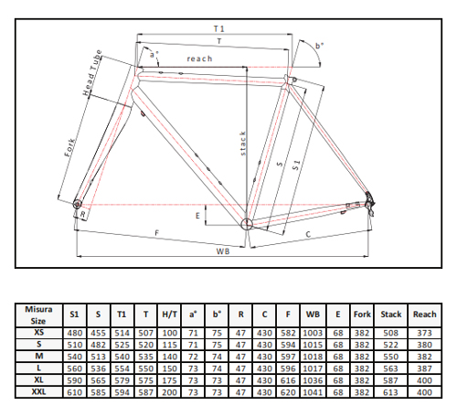 Scheda Geometrie Telaio