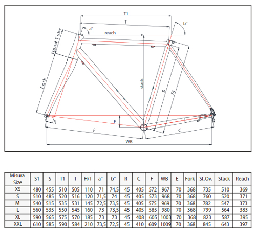 Scheda Geometrie Telaio