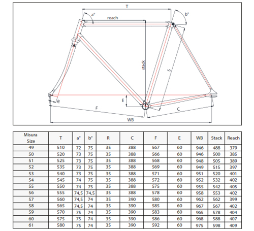 Scheda Geometrie Telaio