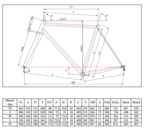 Scheda Geometrie Telaio