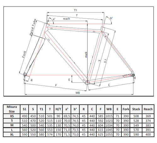 Scheda Geometrie Telaio