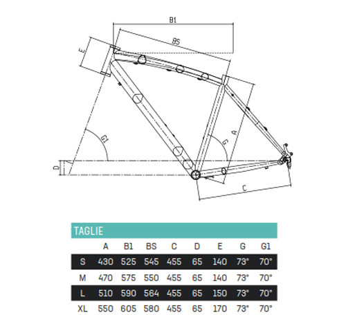 Scheda Geometrie Telaio