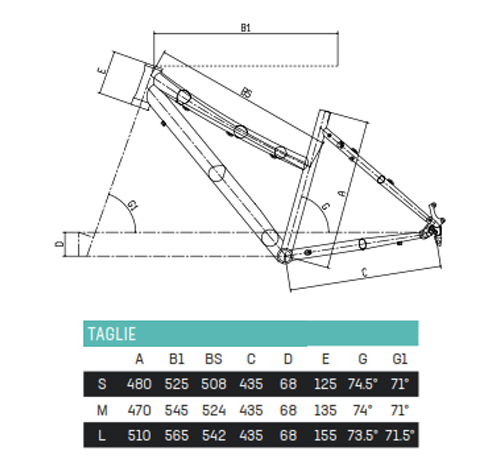 Scheda Geometrie Telaio